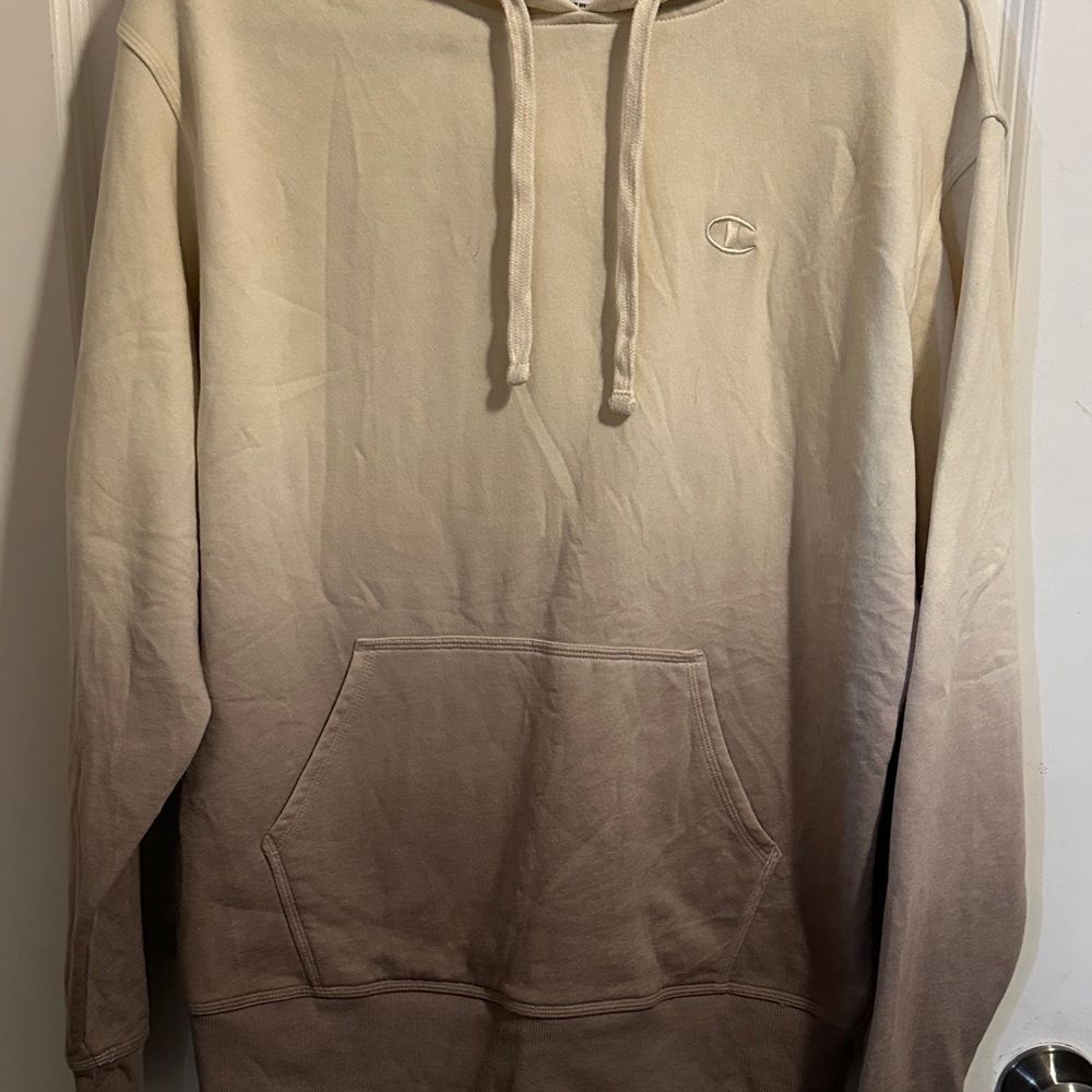 Champion Men's Beige Ombre Hoodie - Picture 3 of 3